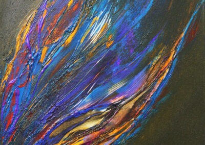 Mya Lurgo, Verticalità, tecnica mista su tela, 80x60x2 cm, 1996