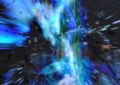 Mya Lurgo, Butterfly Effect, installazione, digital art proiettata su tela, 80x60x4 cm, 2012